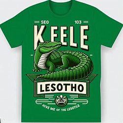 Keele Lesotho shirt sleeve Green T.shirt